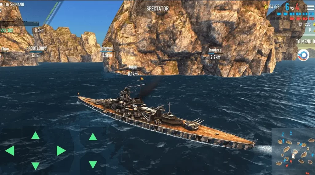 Battle of Warships Joystick Based Controls